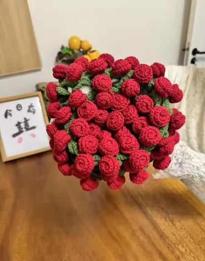 Red Rose Trim Circular Blanket - Floral Fawna