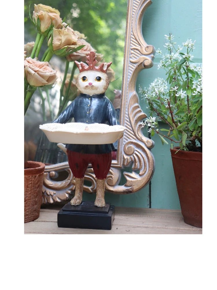 Royal Cat Ornamental Tray - Floral Fawna