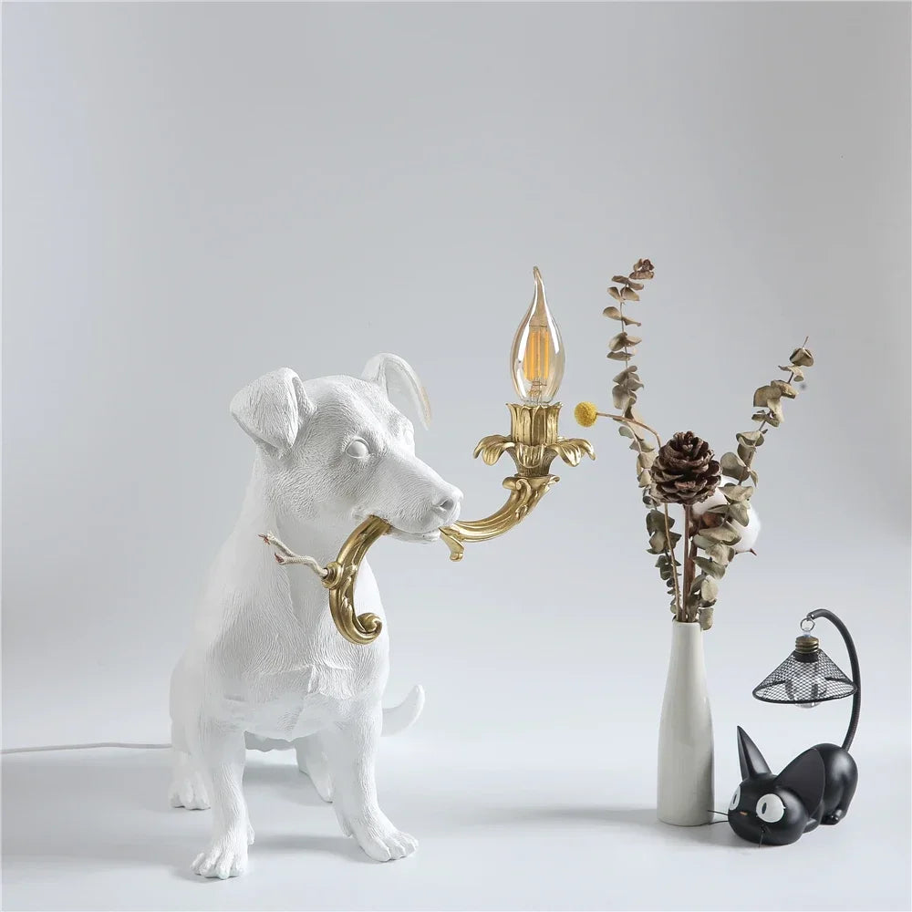 Jack Russell Table Lamp - Floral Fawna