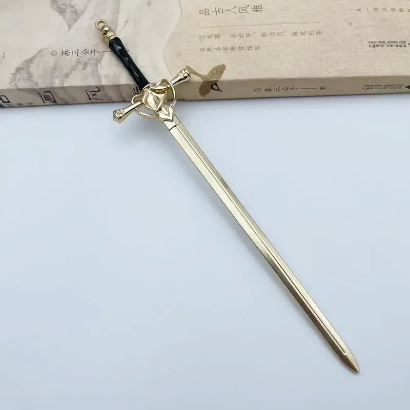 Metal Sword Hair Pin - Floral Fawna