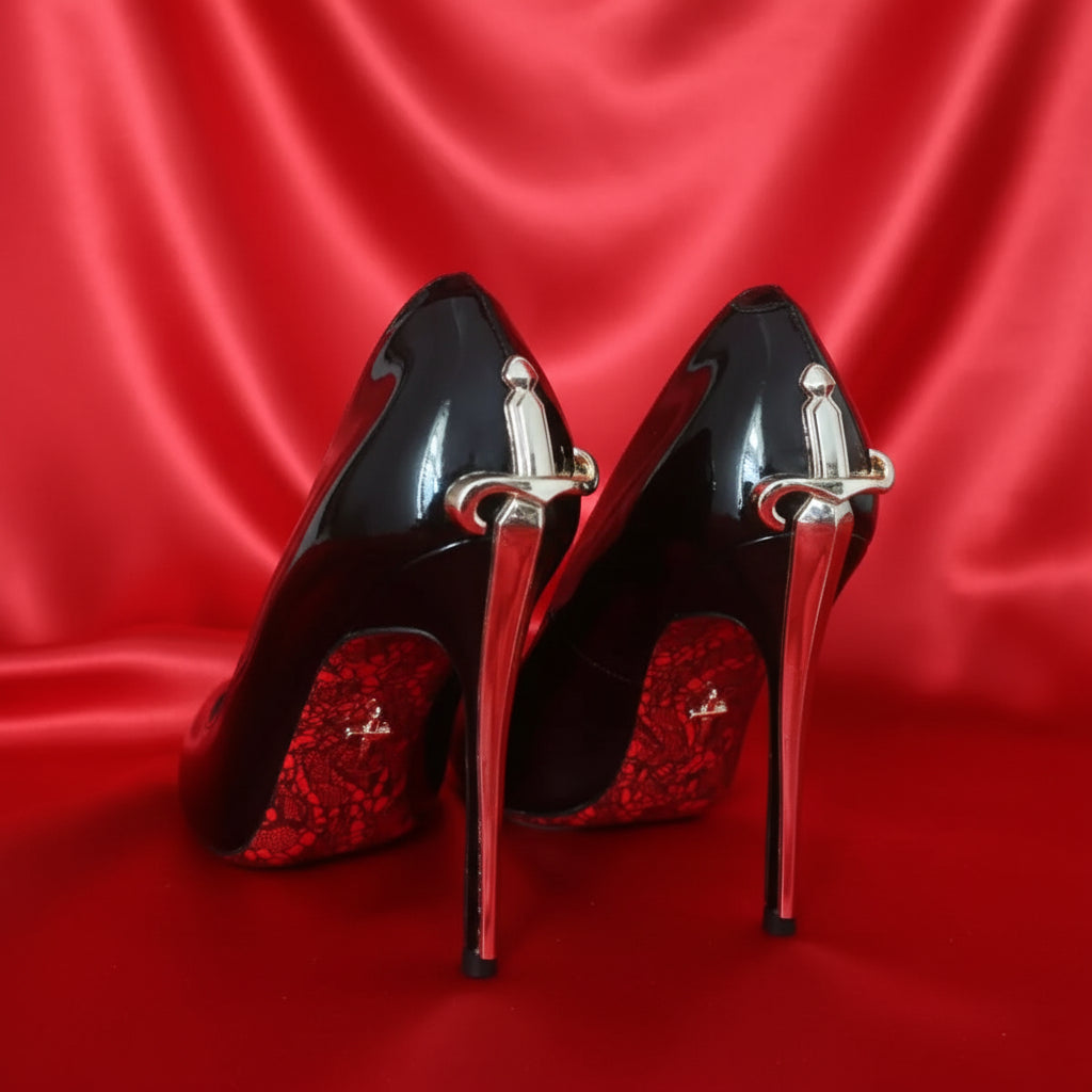 Metallic Dagger High Heels
