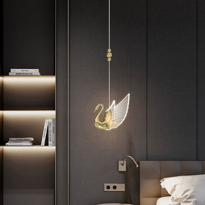 Swan Pendant Light - Floral Fawna