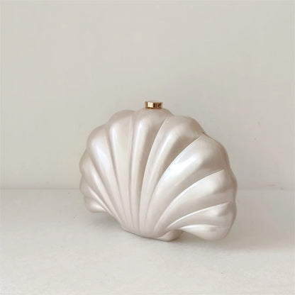 Acrylic Shell Clutch Bag - Floral Fawna