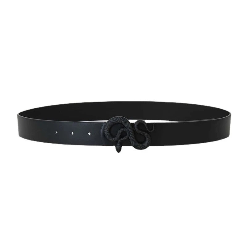 Black Snake Buckle Belt - Floral Fawna