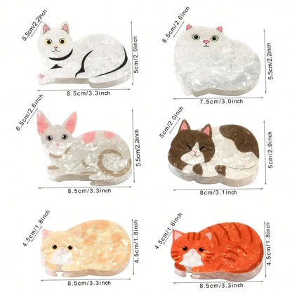 Cat Hair Claw Clips - Floral Fawna