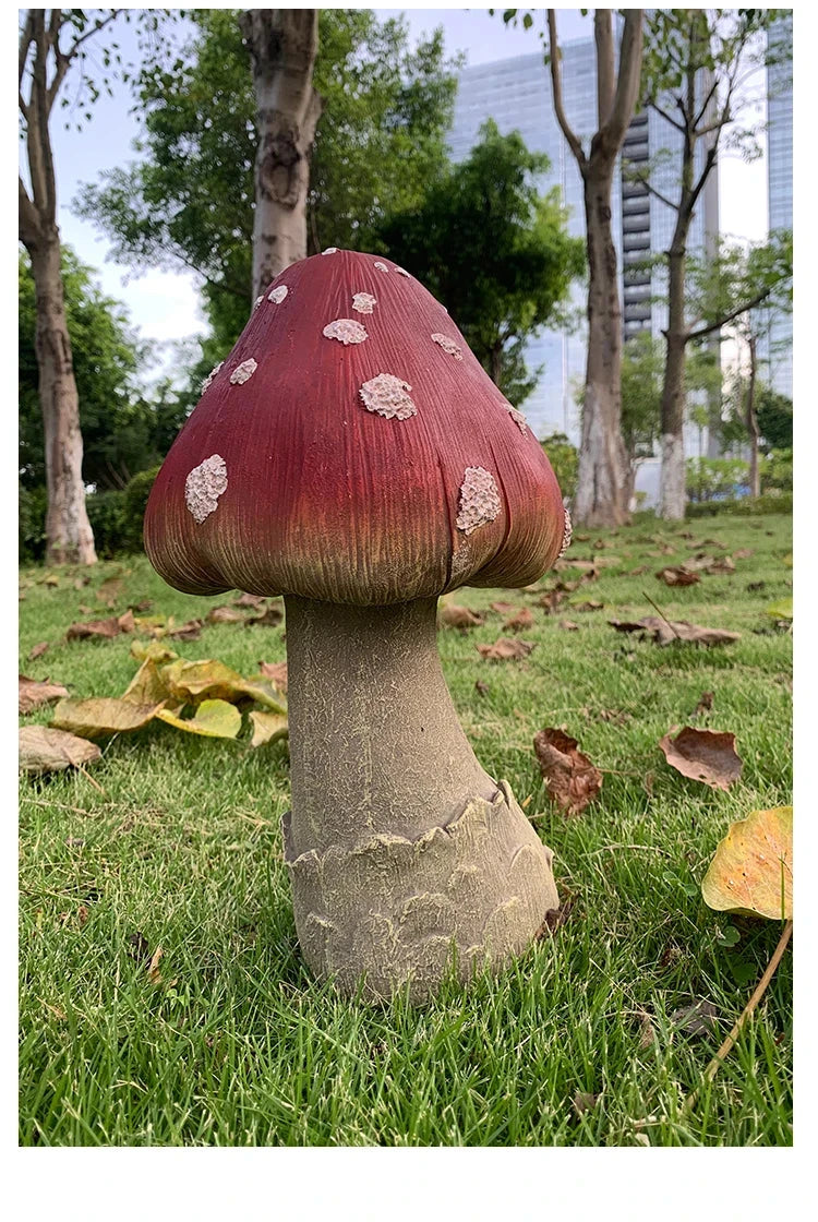 Mushroom Garden Ornament - Floral Fawna