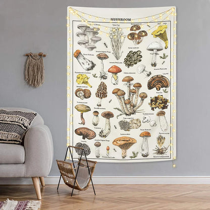 Mushroom Tapestry Wall Hanging