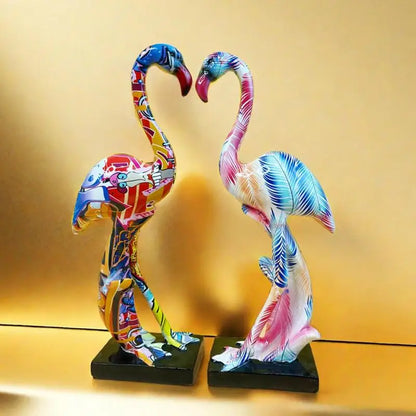 Abstract Flamingo Sculpture - Floral Fawna
