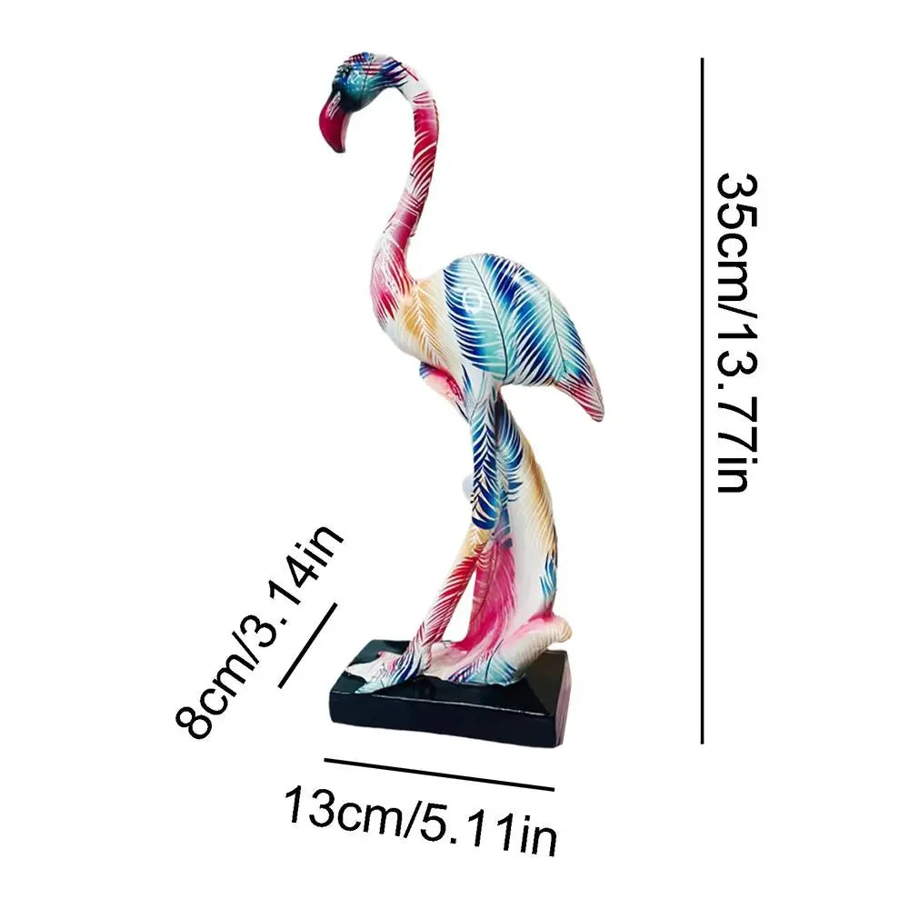 Abstract Flamingo Sculpture - Floral Fawna