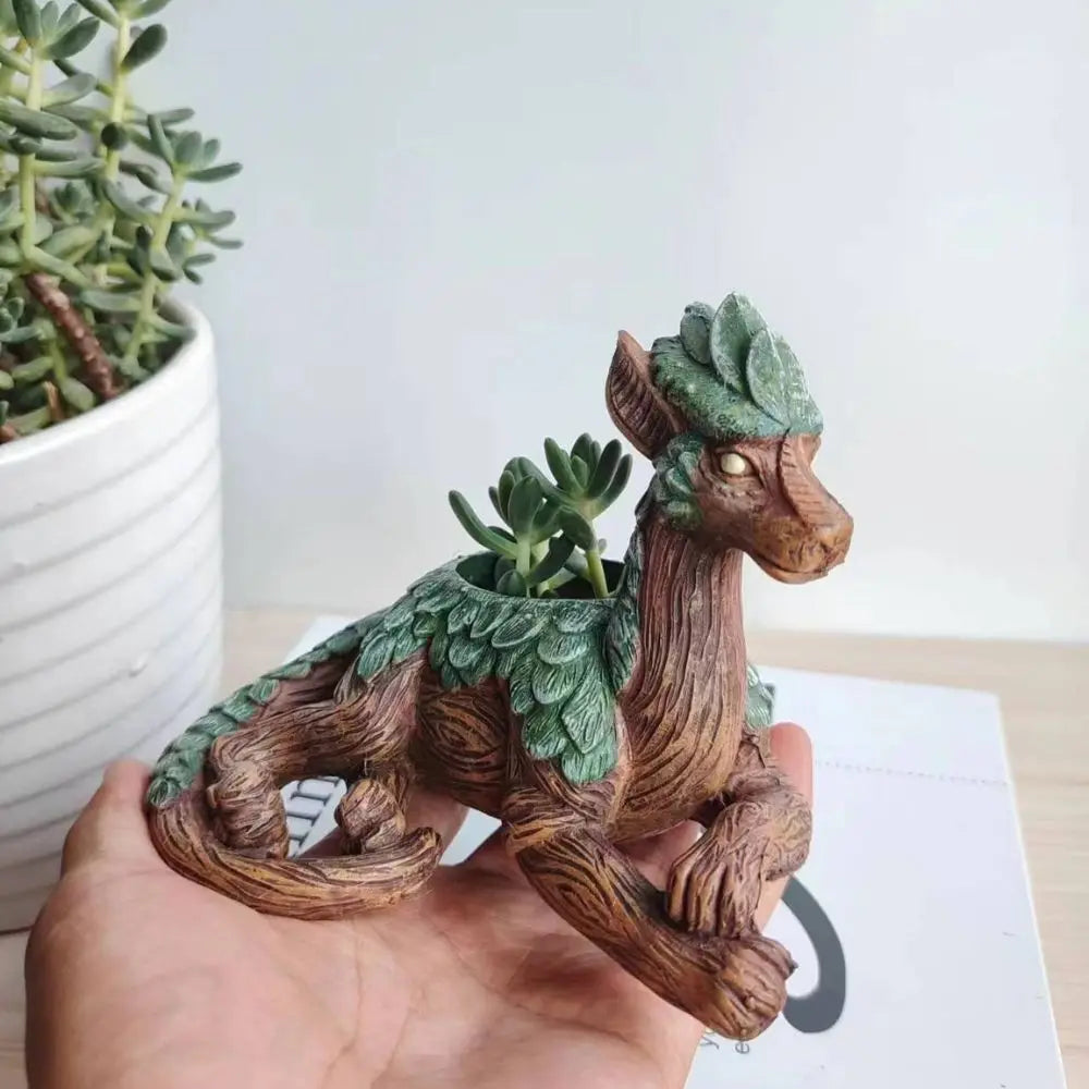 Tree Dragon Planter - Floral Fawna