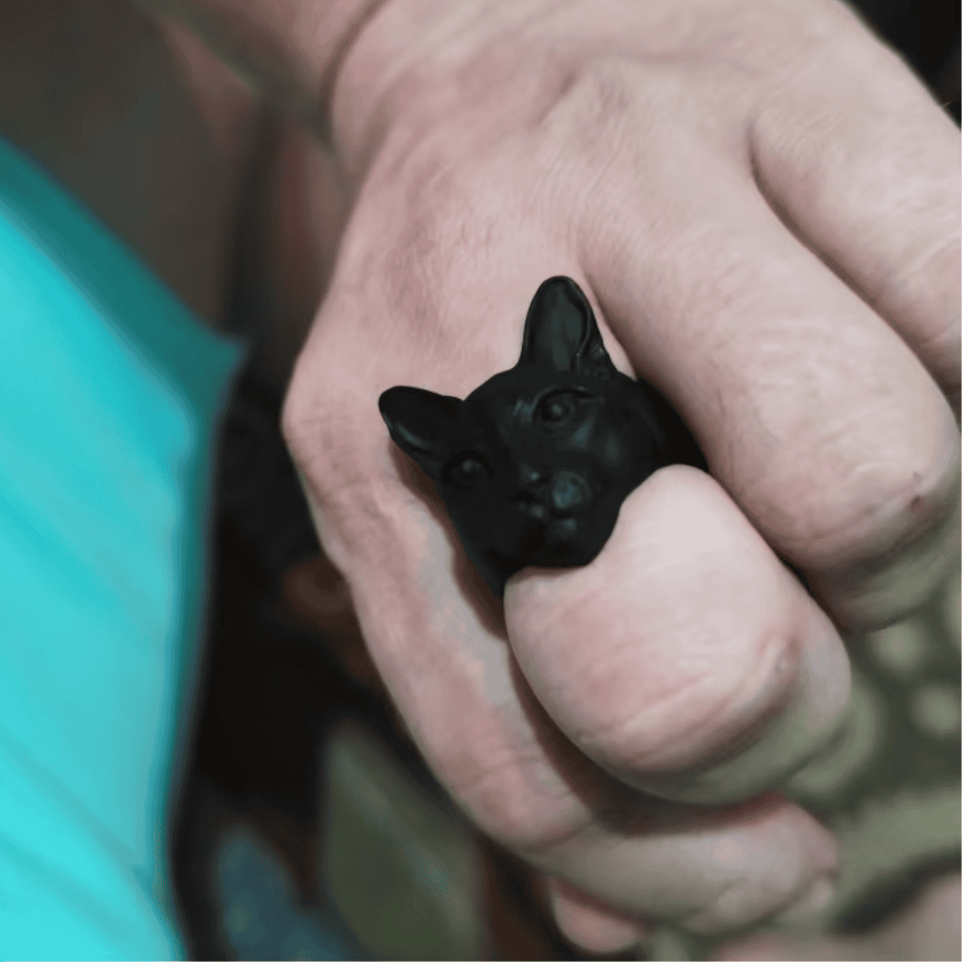 Black Cat Ring - Floral Fawna