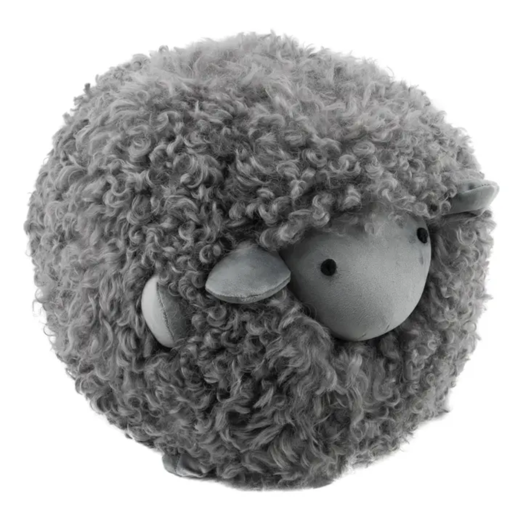 Shearling Lamb Stool - Floral Fawna