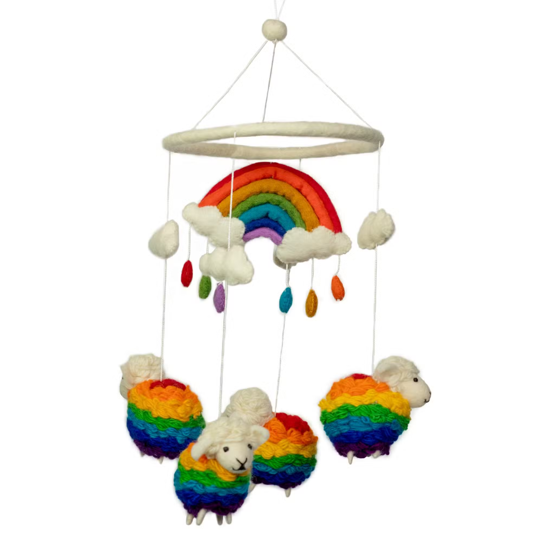 Felt Baby Mobile - Floral Fawna