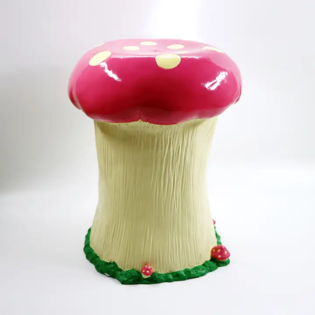 Food Resin Stool - Floral Fawna