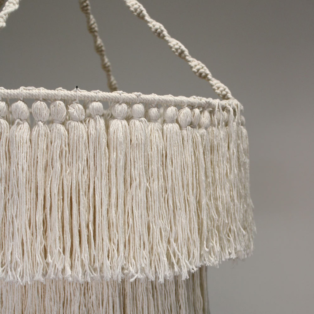 Natural Macrame Chandelier - Floral Fawna