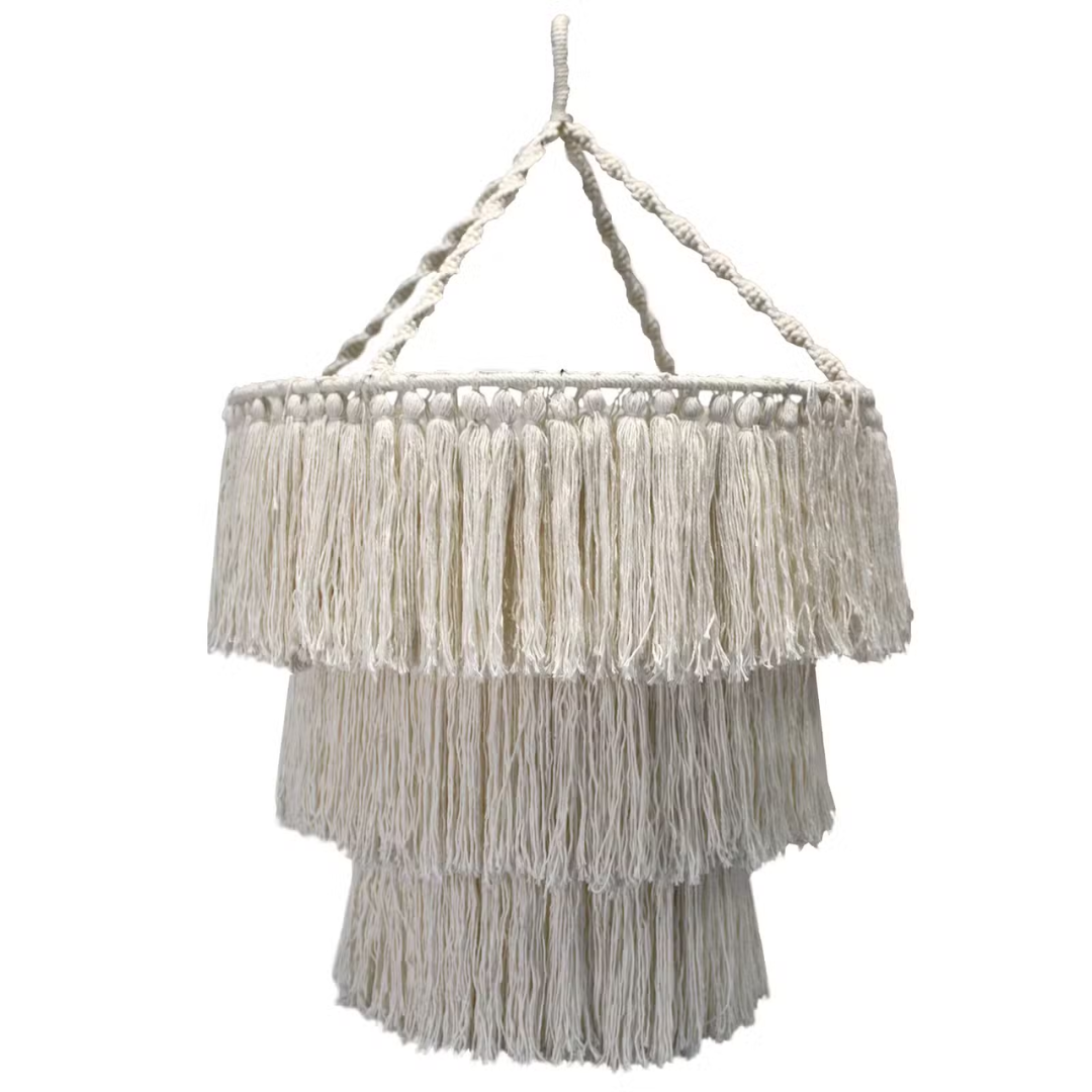 Natural Macrame Chandelier - Floral Fawna