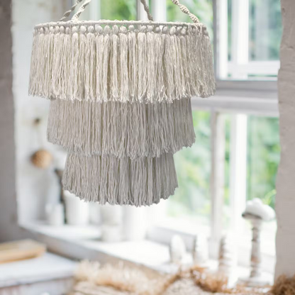 Natural Macrame Chandelier - Floral Fawna