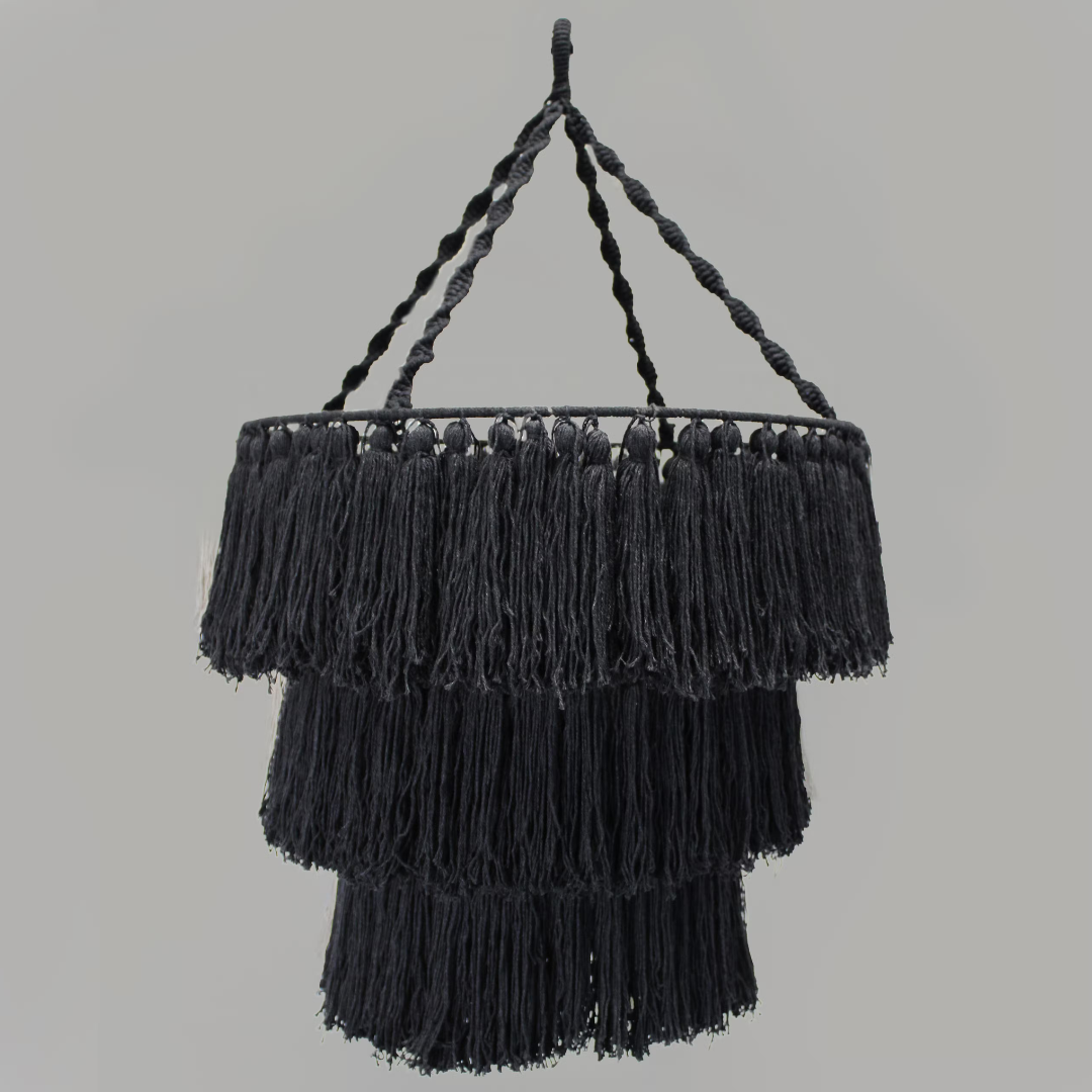 Natural Macrame Chandelier - Floral Fawna