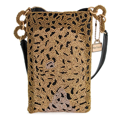 Beaded Leopard Crossbody Bag
