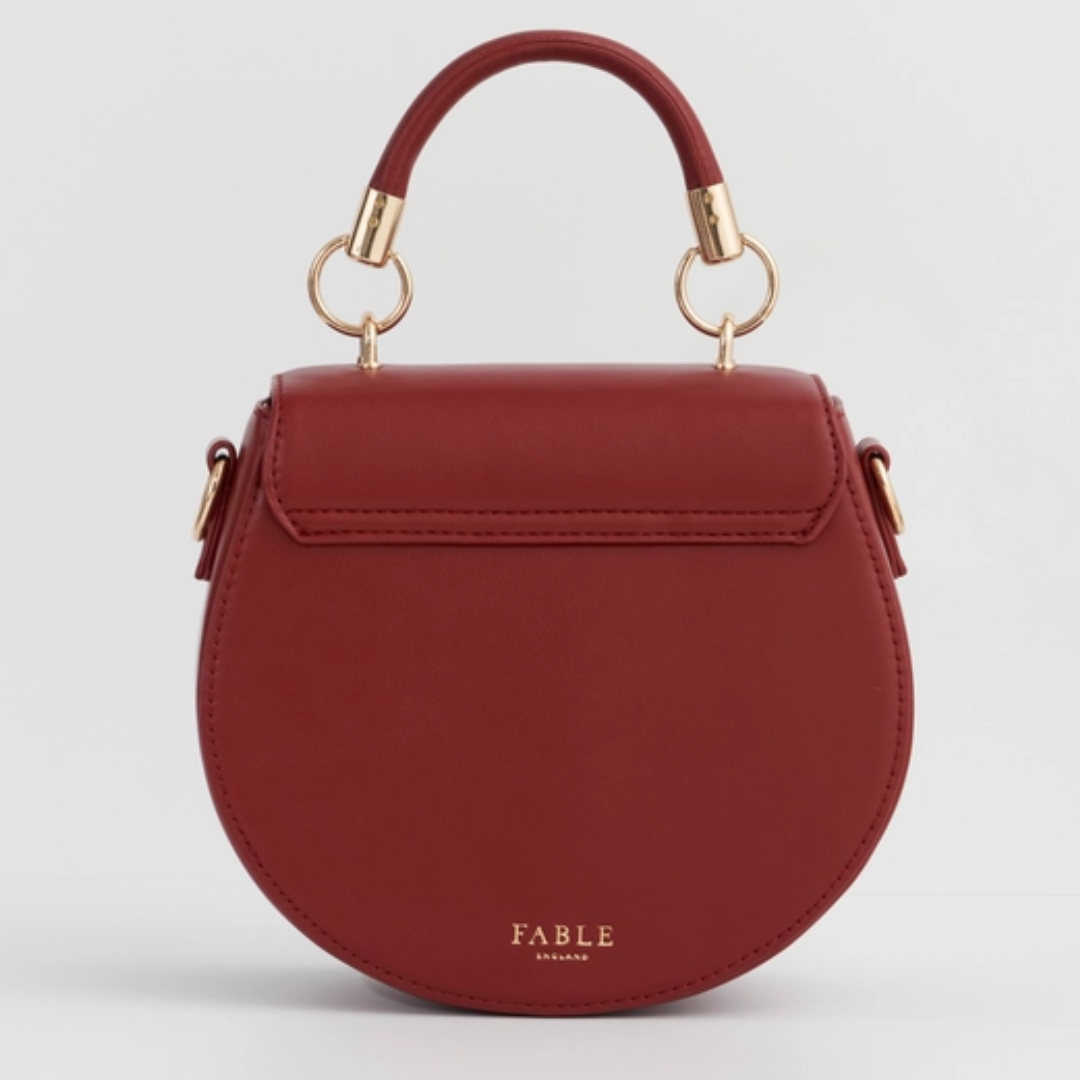 Running Bunny Burgundy Saddle Purse