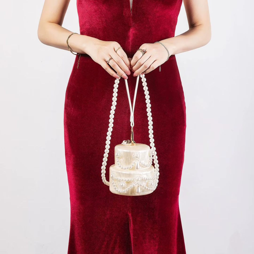 Pearl Wedding Cake Bag
