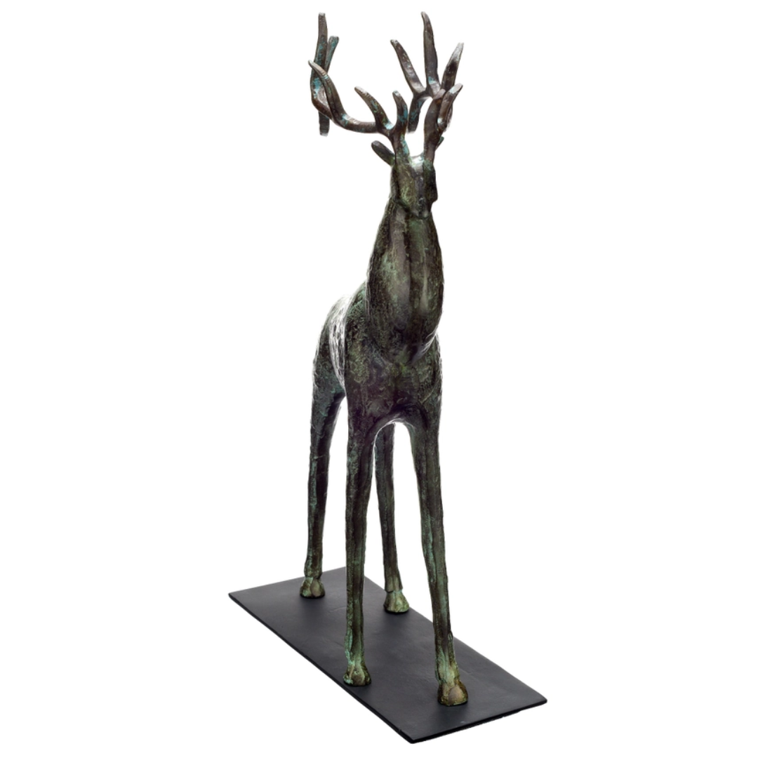 Large Deer Sculpture - Floral Fawna