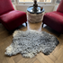 Gotland Sheepskin Grey Rug - Floral Fawna