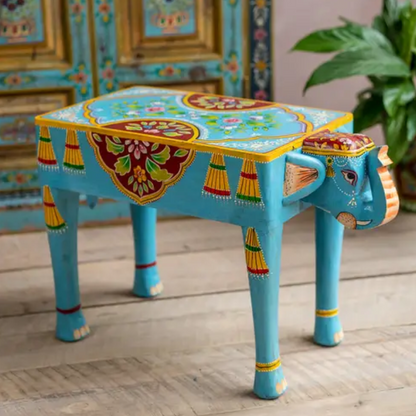 Hand Painted Gaja Table - Floral Fawna