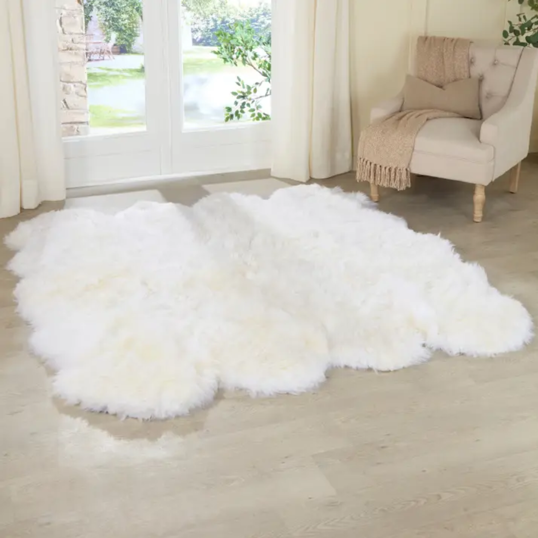 New Zealand Sheepskin Rug - Floral Fawna