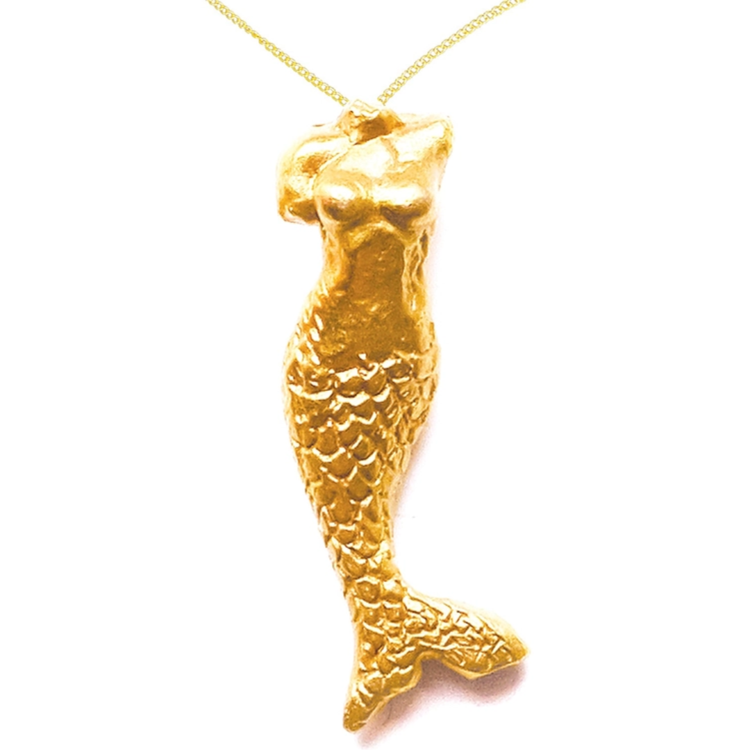20 Karat Gold Mermaid Necklace - Floral Fawna