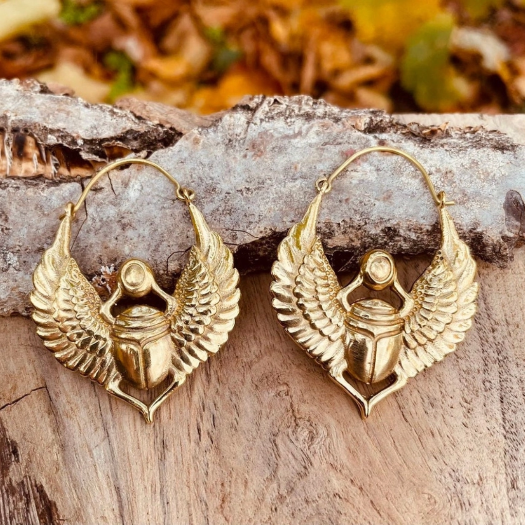 Scarab Beetle Earrings