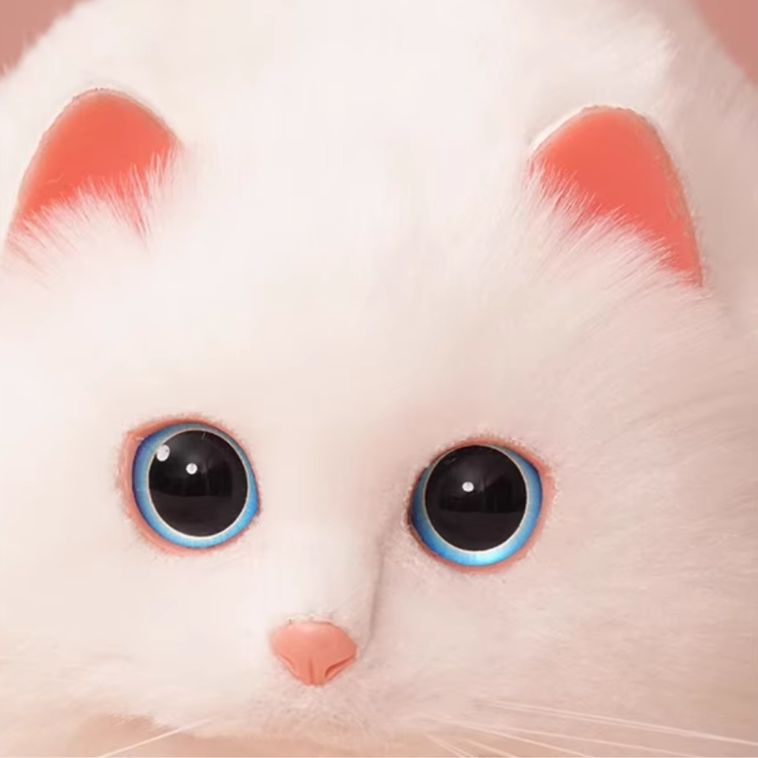 Realistic White Faux Fur Cat Bag