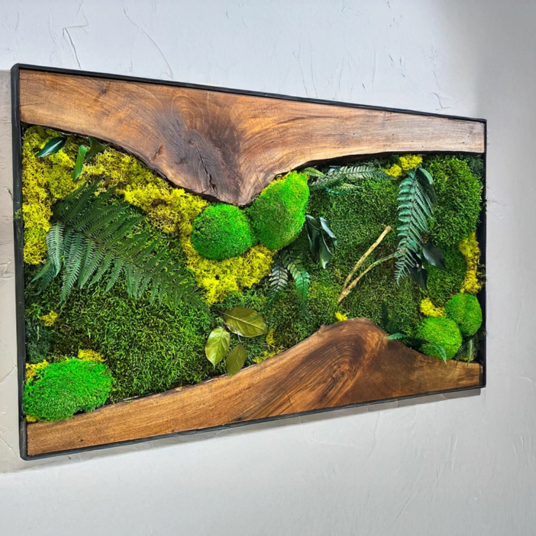 Moss Wall Art with Led Lights