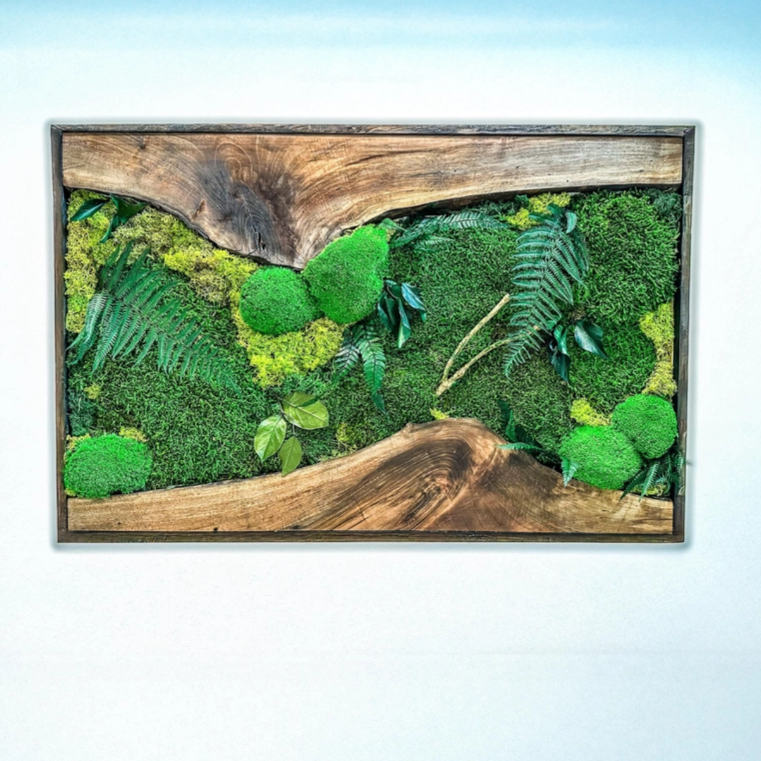 Moss Wall Art with Led Lights
