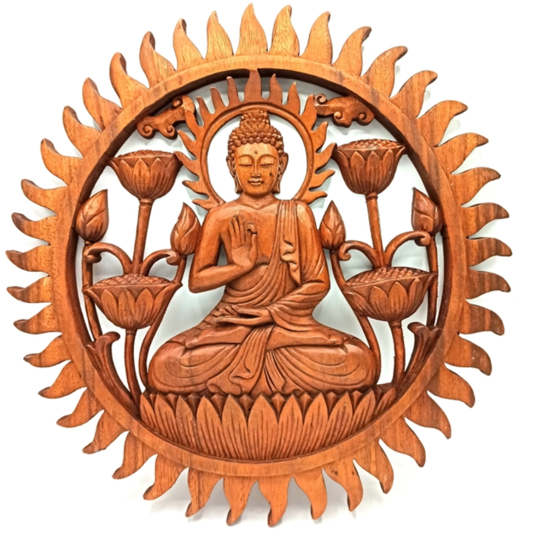Buddha &amp; Lotus Panel