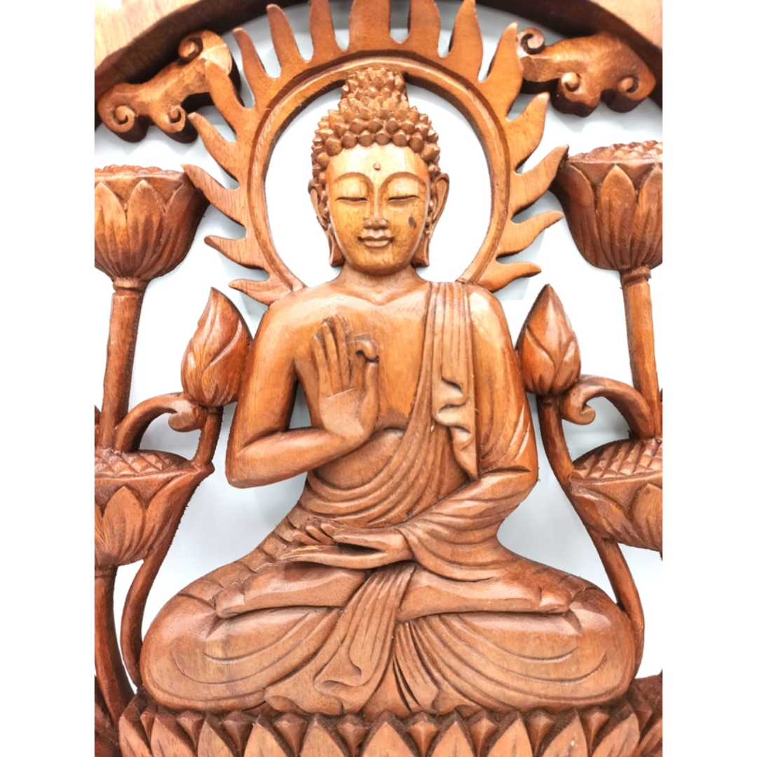 Buddha &amp; Lotus Panel