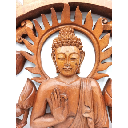 Buddha &amp; Lotus Panel