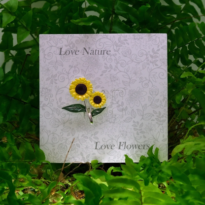 Sunflower Yellow Brooch