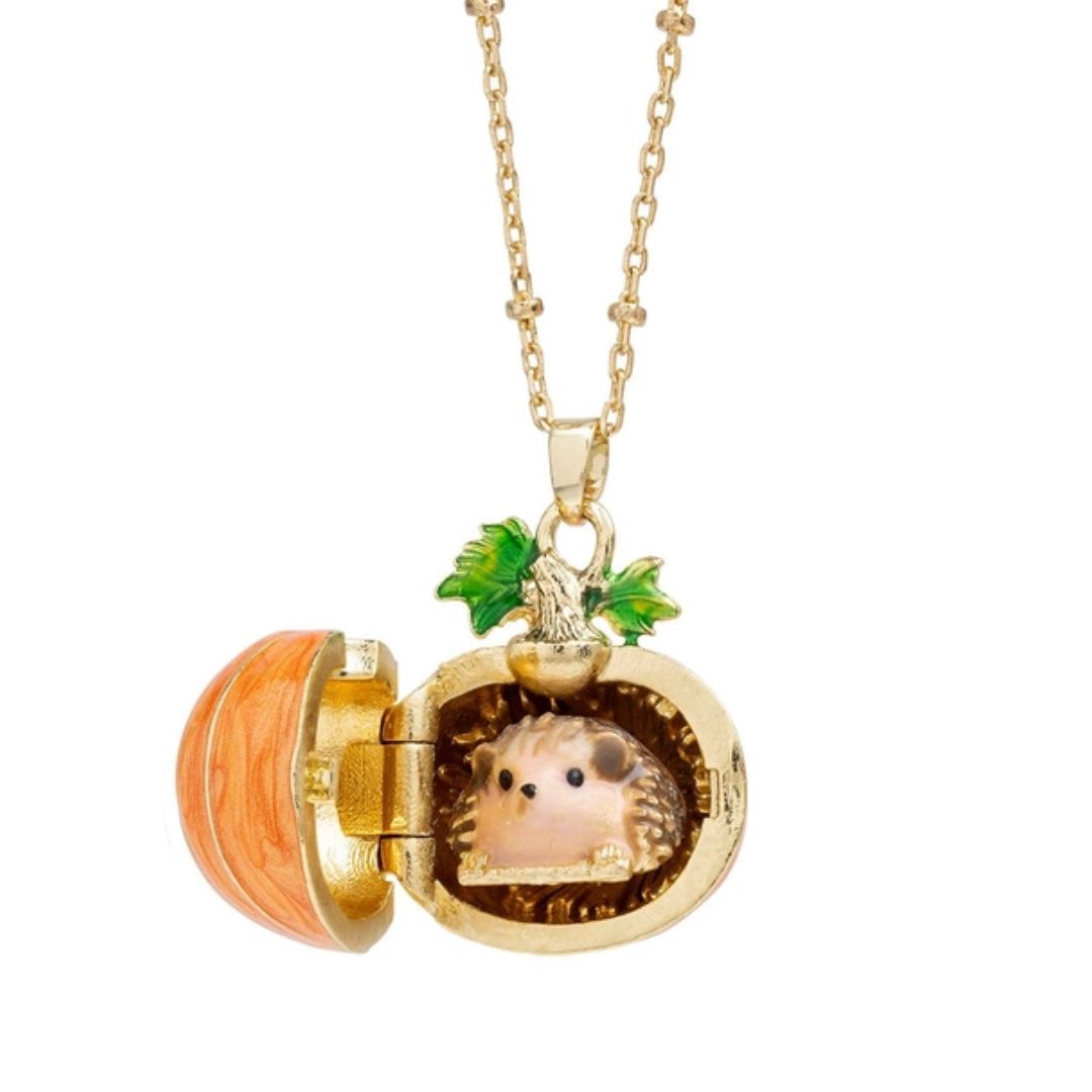 Hedgehog &amp; Pumpkin Locket
