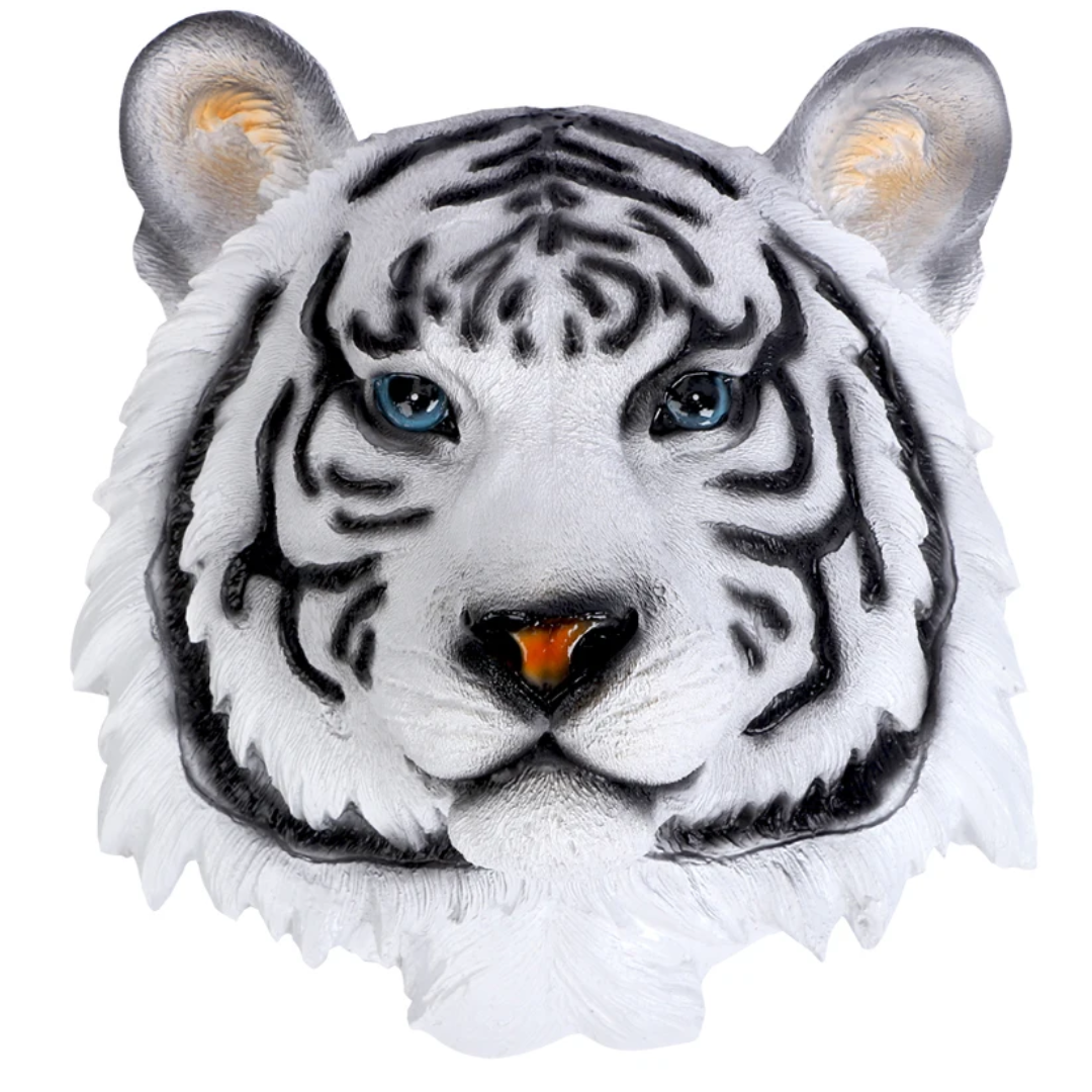 3D White Tiger Wall Hanging - Floral Fawna