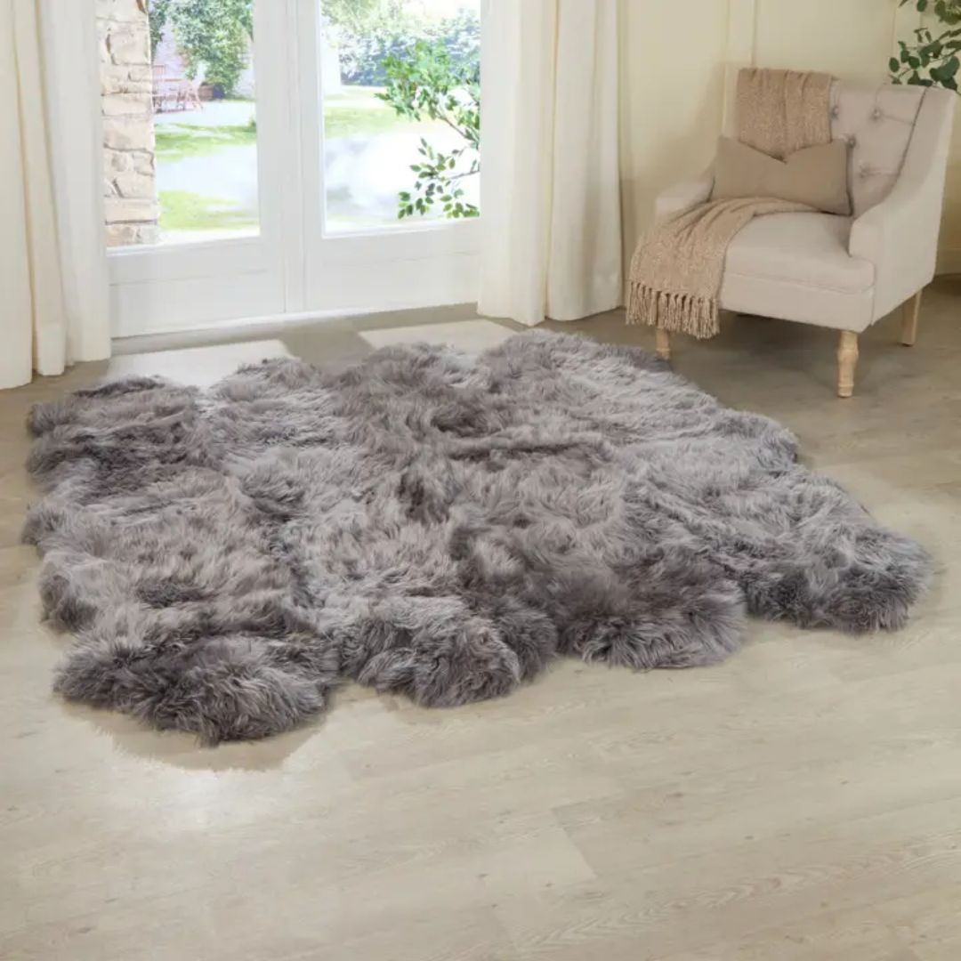 New Zealand Sheepskin Rug - Floral Fawna
