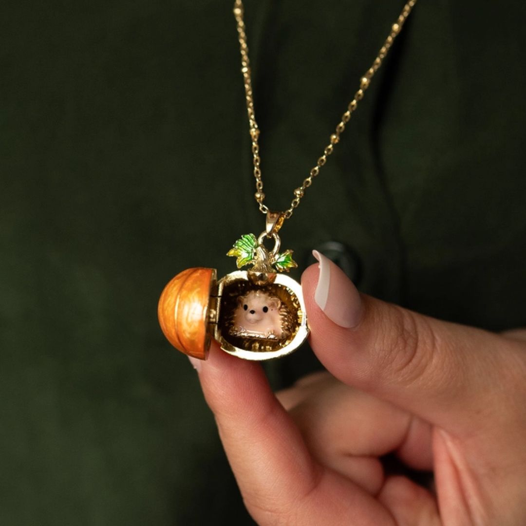 Hedgehog &amp; Pumpkin Locket