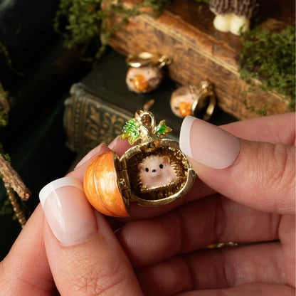 Hedgehog &amp; Pumpkin Locket