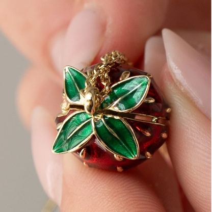 Strawberry &amp; Mouse Locket Necklace