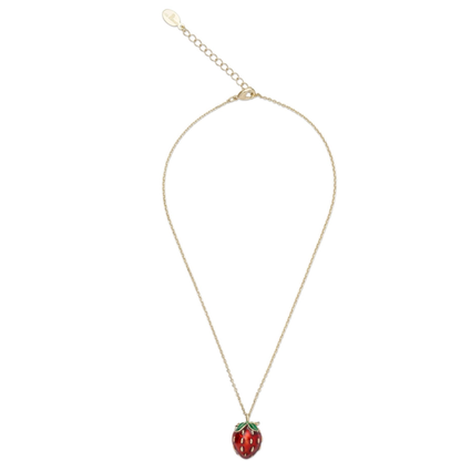 Strawberry &amp; Mouse Locket Necklace