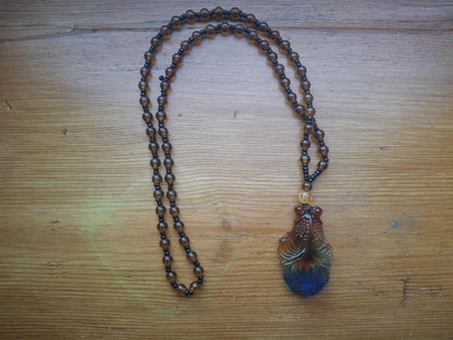 Fluorite Stone Fish Necklace - Floral Fawna