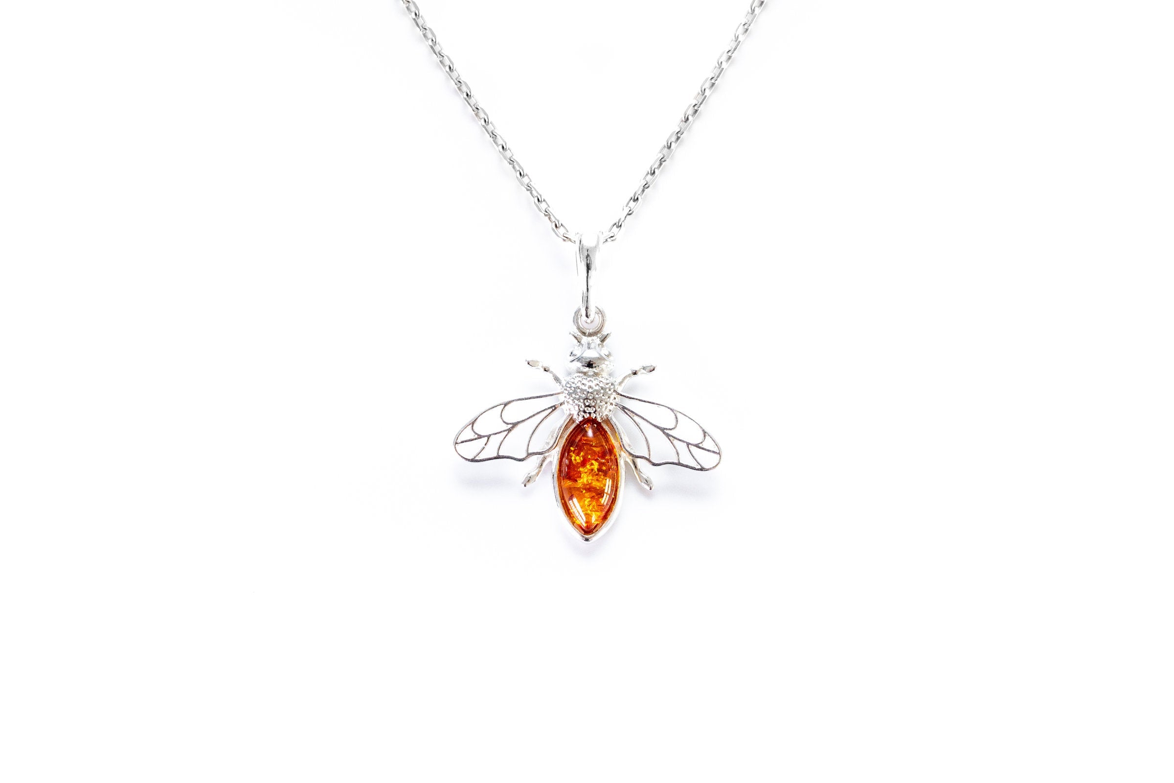 Amber Bee Necklace