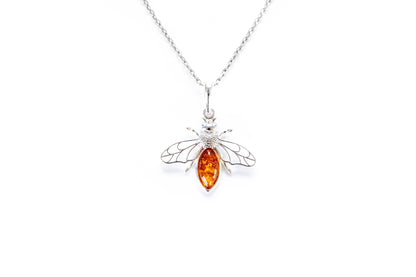 Amber Bee Necklace