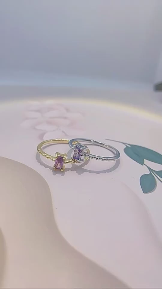 Dainty Amethyst Ring