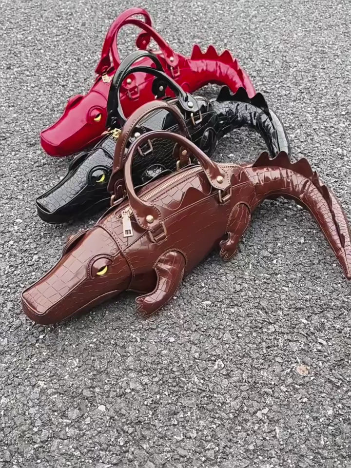 3D Alligator Crossbody Bag